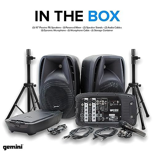 ES-210MXBLU-ST: 150W Portable PA System with Dual 10" Speakers - Image 7