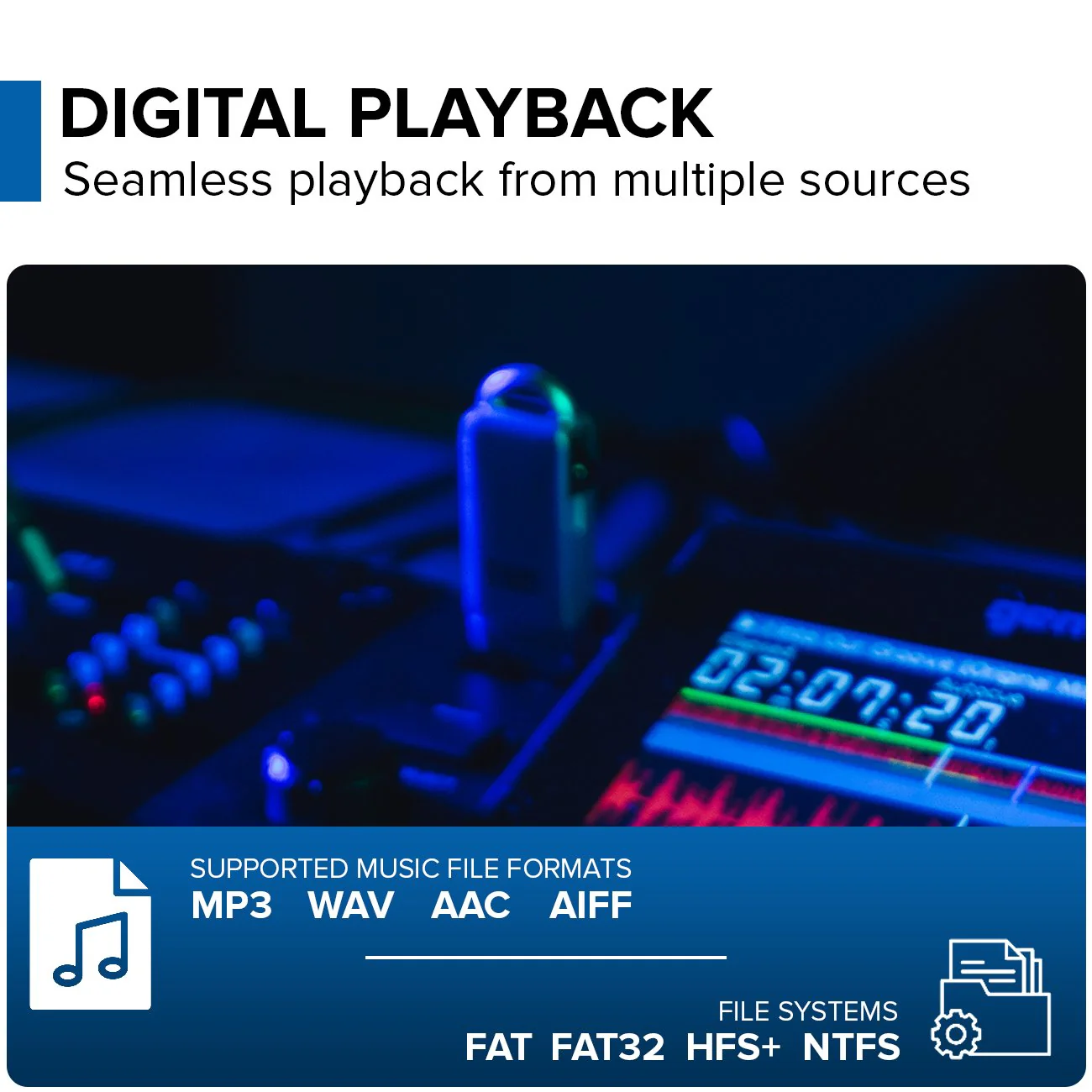 Gemini MDJ-500 Professional DJ Media Player - Compact Mobile - Image 3