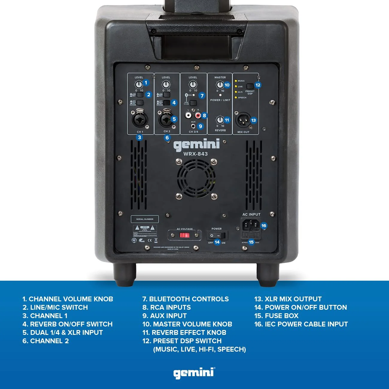 WRX-900TOGO Lightweight Rechargeable Line Array Speaker System - Image 3
